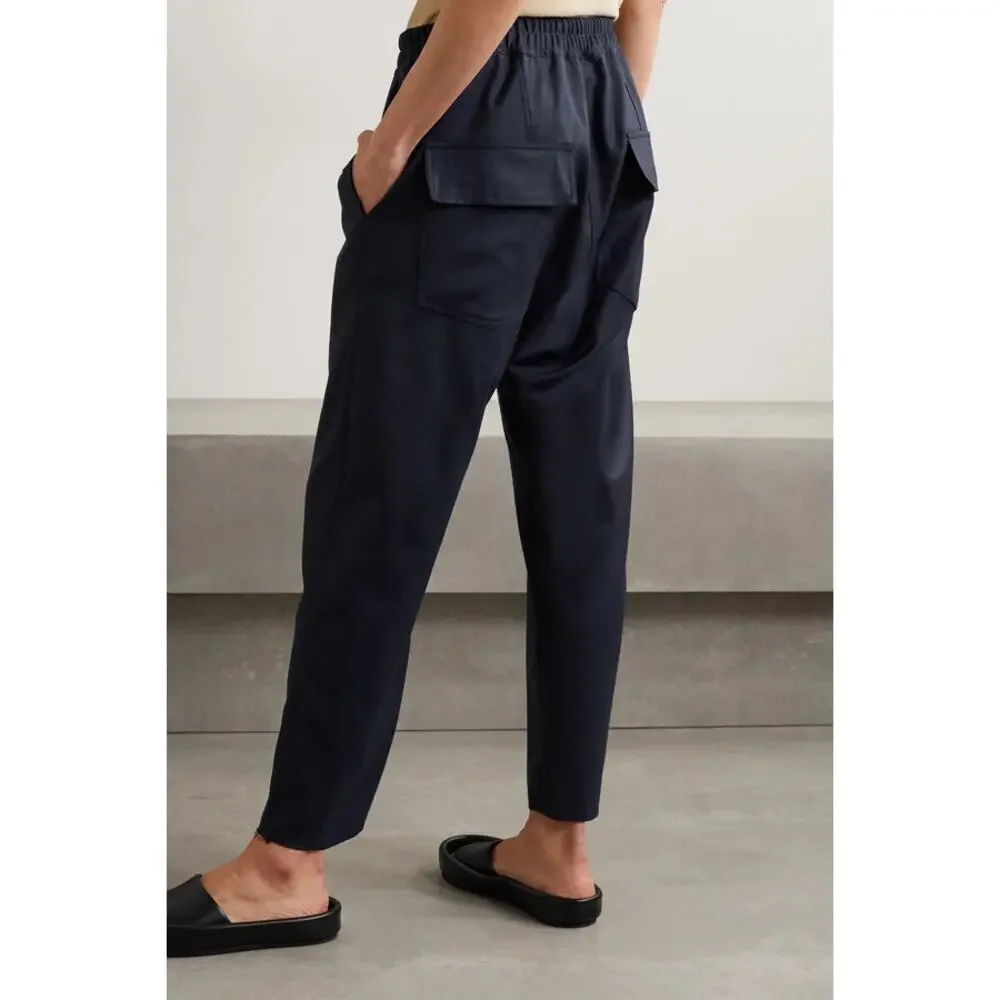 Nili Lotan Aida Wool-Blend Twill Pants in Blue - Picture 4 of 14
